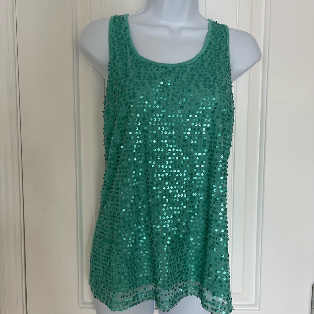 Mossimo Supply Co Mint green Sequin Tank Top